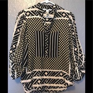 Diane Von Furstenberg Printed Blouse Top